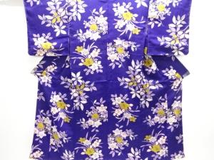 大正ロマン　紋錦紗　橘・椿・水仙模様着物